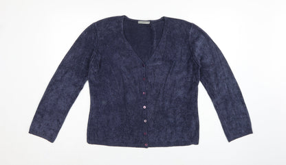 Marks and Spencer Women’s Blue V-Neck Button Cardigan UK 16