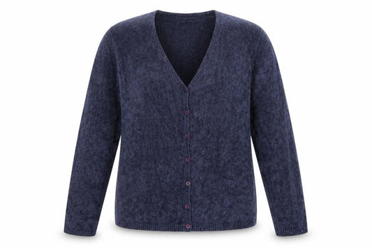 Marks and Spencer Women’s Blue V-Neck Button Cardigan UK 16