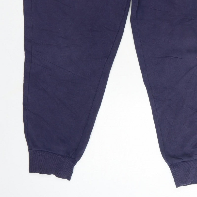 Puma Women’s Navy UK 12 Jogger Sweatpants Elastic Waist Pockets