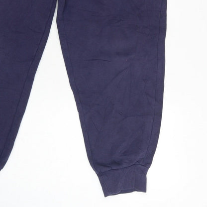 Puma Women’s Navy UK 12 Jogger Sweatpants Elastic Waist Pockets