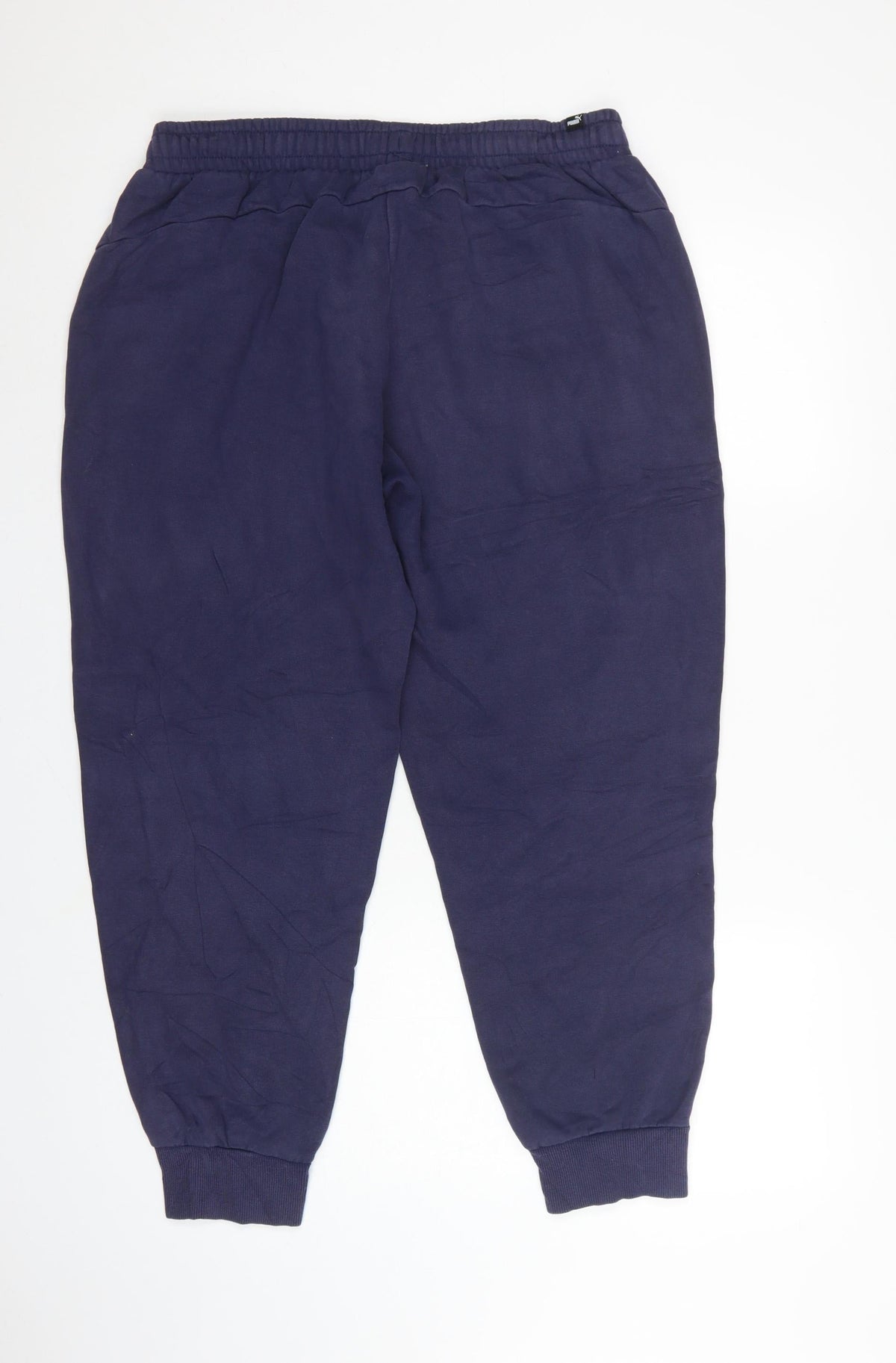 Puma Women’s Navy UK 12 Jogger Sweatpants Elastic Waist Pockets