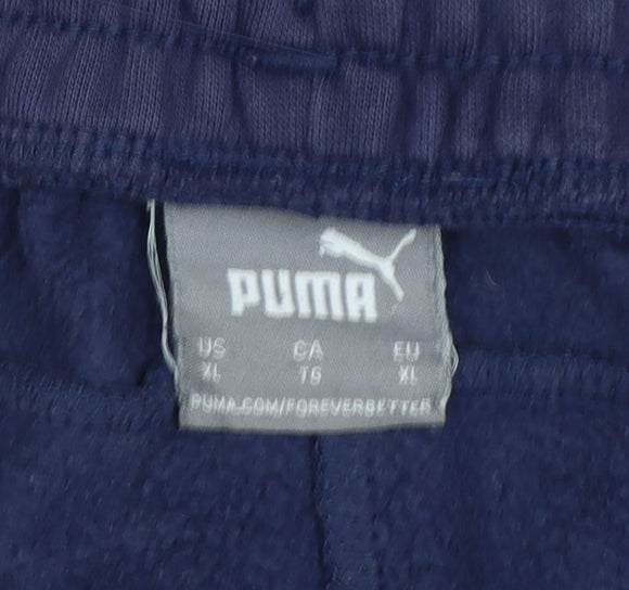 Puma Women’s Navy UK 12 Jogger Sweatpants Elastic Waist Pockets