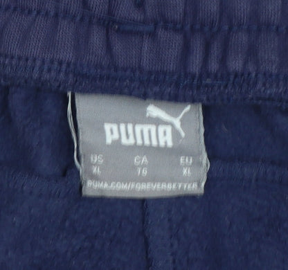 Puma Women’s Navy UK 12 Jogger Sweatpants Elastic Waist Pockets