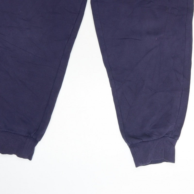 Puma Women’s Navy UK 12 Jogger Sweatpants Elastic Waist Pockets