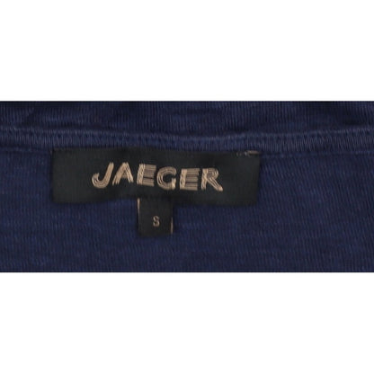 Jaeger Women Navy Red S Linen Colourblock Tunic T-Shirt