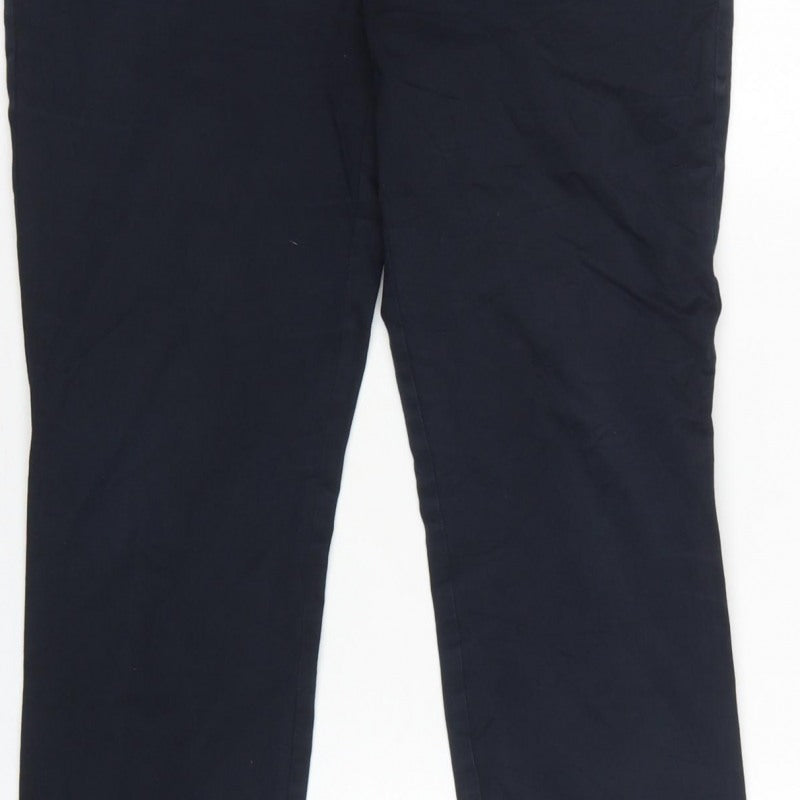 Reiss Women’s Navy Blue UK 12 Slim Straight Chino Tailored Trousers