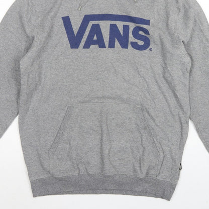 Vans Men’s Grey Large Pullover Hoodie Logo Graphic Fleece Skate