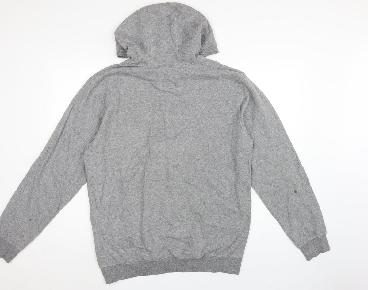 Vans Men’s Grey Large Pullover Hoodie Logo Graphic Fleece Skate