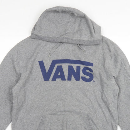 Vans Men’s Grey Large Pullover Hoodie Logo Graphic Fleece Skate