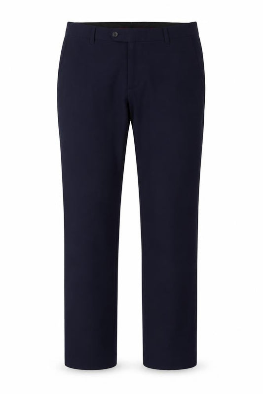 Front view of Next Men’s Navy 32in Regular Straight Dress Trousers 31in Leg