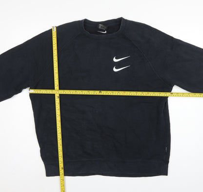 Nike Men’s Black L Pullover Sweatshirt Graphic Print Sports Logo