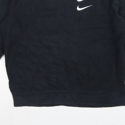 Nike Men’s Black L Pullover Sweatshirt Graphic Print Sports Logo