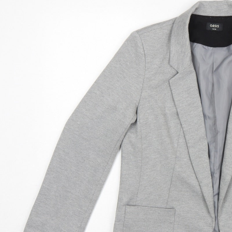 Oasis Women’s Grey UK 10 Tailored Lined Notch Lapel Blazer