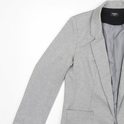 Oasis Women’s Grey UK 10 Tailored Lined Notch Lapel Blazer