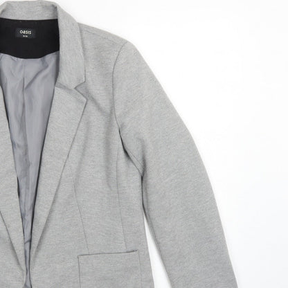 Oasis Women’s Grey UK 10 Tailored Lined Notch Lapel Blazer