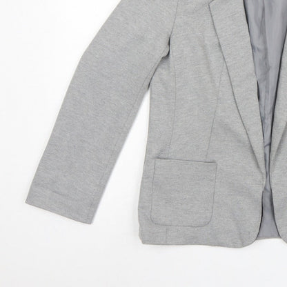 Oasis Women’s Grey UK 10 Tailored Lined Notch Lapel Blazer