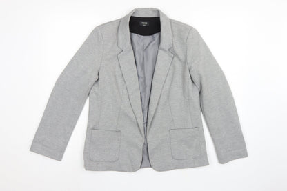 Oasis Women’s Grey UK 10 Tailored Lined Notch Lapel Blazer