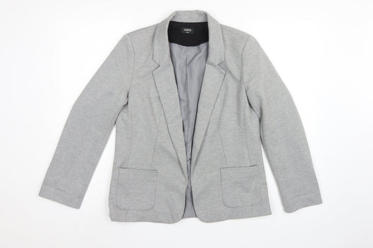 Oasis Women’s Grey UK 10 Tailored Lined Notch Lapel Blazer