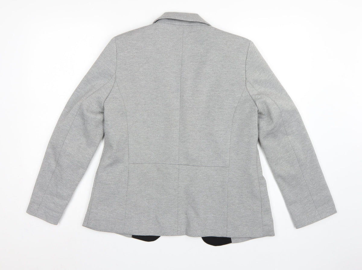 Oasis Women’s Grey UK 10 Tailored Lined Notch Lapel Blazer