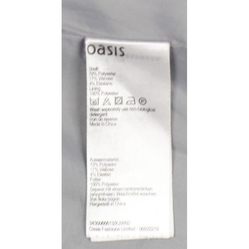 Oasis Women’s Grey UK 10 Tailored Lined Notch Lapel Blazer