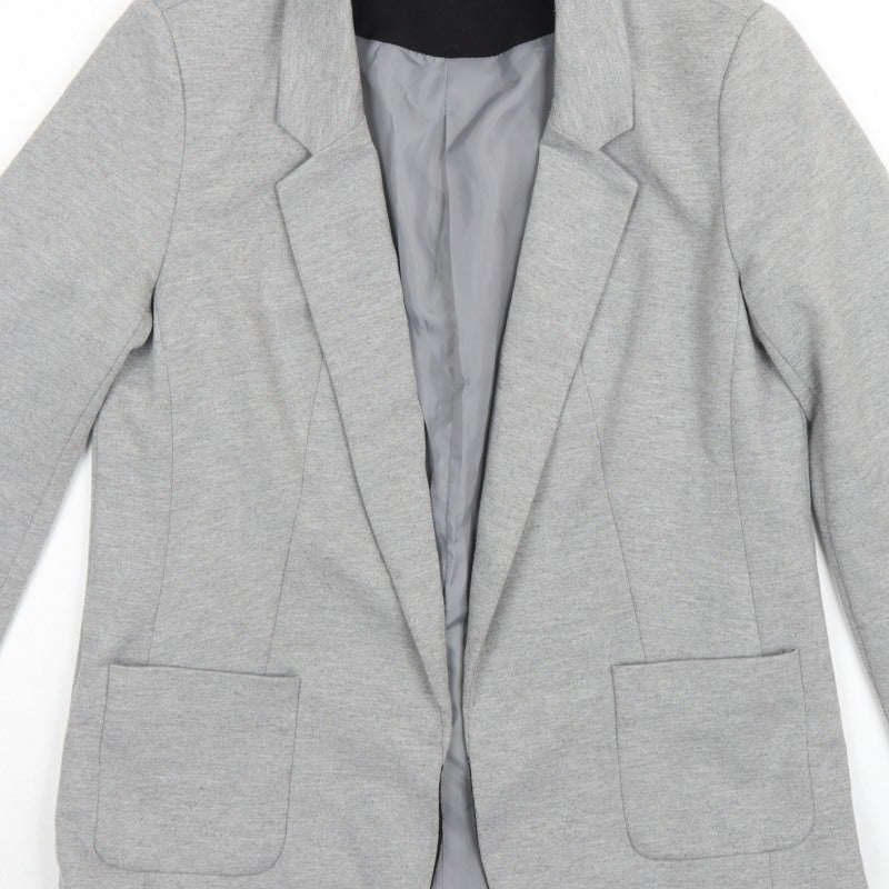 Oasis Women’s Grey UK 10 Tailored Lined Notch Lapel Blazer