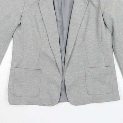 Oasis Women’s Grey UK 10 Tailored Lined Notch Lapel Blazer