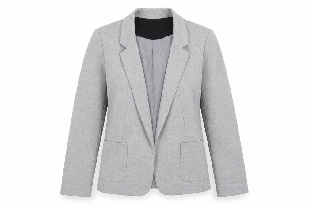 Oasis Women’s Grey UK 10 Tailored Lined Notch Lapel Blazer