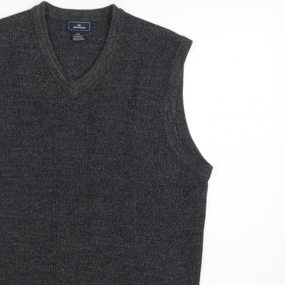 Dockers Men’s Grey M V-Neck Knit Sleeveless Pullover Sweater Vest