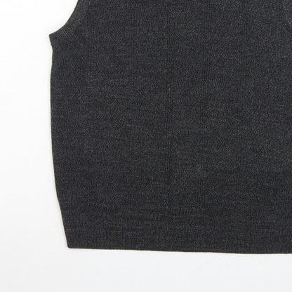 Dockers Men’s Grey M V-Neck Knit Sleeveless Pullover Sweater Vest