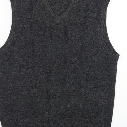 Dockers Men’s Grey M V-Neck Knit Sleeveless Pullover Sweater Vest