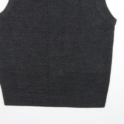 Dockers Men’s Grey M V-Neck Knit Sleeveless Pullover Sweater Vest