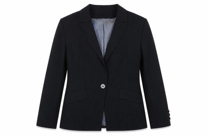 Marks & Spencer Women Blue Pinstripe Blazer UK 16 Tailored Lined