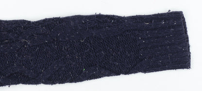 Superdry Women’s Blue M Cable Knit Crew Neck Wool Blend Jumper