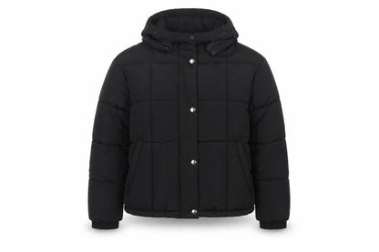 Topshop Women’s Black UK 12 Hooded Quilted Puffer Jacket