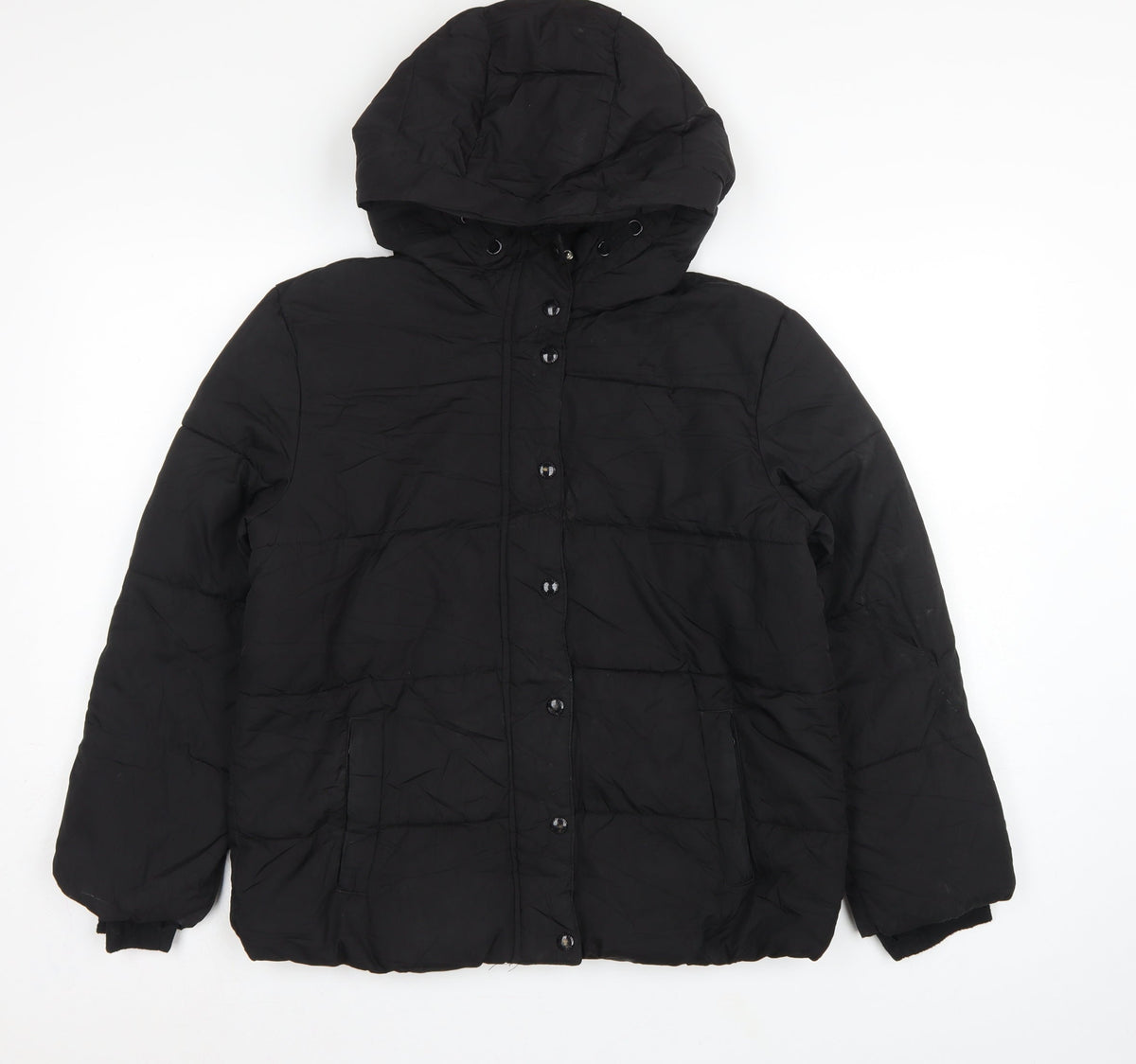 GAP Kids Girls Black XL 12-13 Years Hooded Puffer Jacket Water Resistant