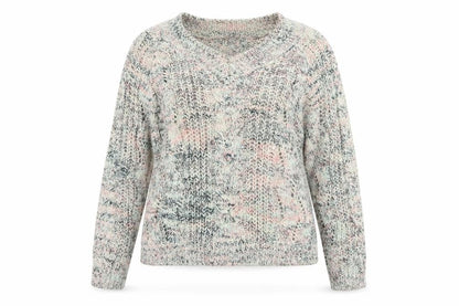 Next Women Multicoloured Cable Knit Jumper M Long Sleeve Cotton Blend