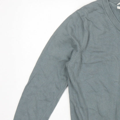 Marks and Spencer Men’s Grey M V-Neck Pure Cotton Pullover Jumper