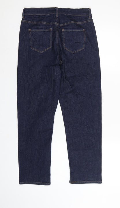 Marks & Spencer Women's Blue UK 10 Short Harper Cigarette Jeans