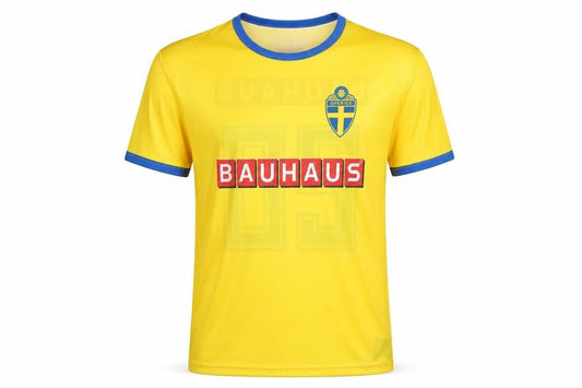 Front view of Bauhaus Sweden Men Yellow M Football Jersey Shirt No.20
