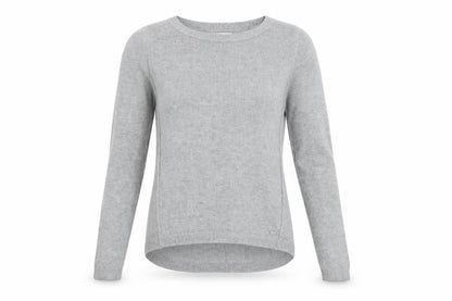Hollister Women Grey S Slim Fit Round Neck Knit Pullover Jumper