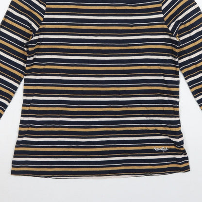 Weird Fish Women’s Multicoloured Stripe Cotton Jersey Top UK 14