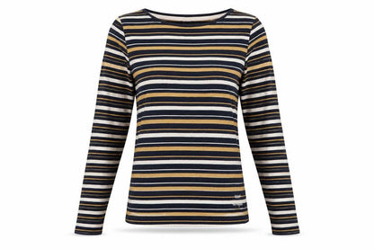 Weird Fish Women’s Multicoloured Stripe Cotton Jersey Top UK 14