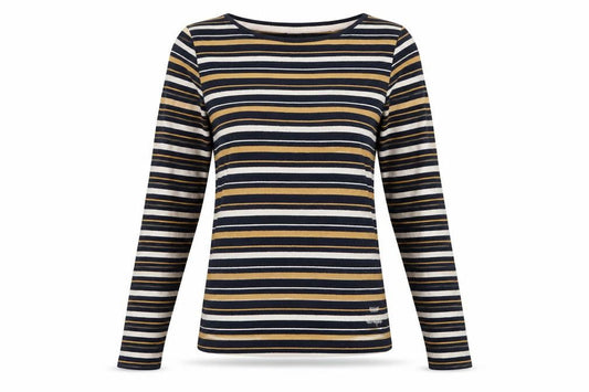 Weird Fish Women’s Multicoloured Stripe Cotton Jersey Top UK 14