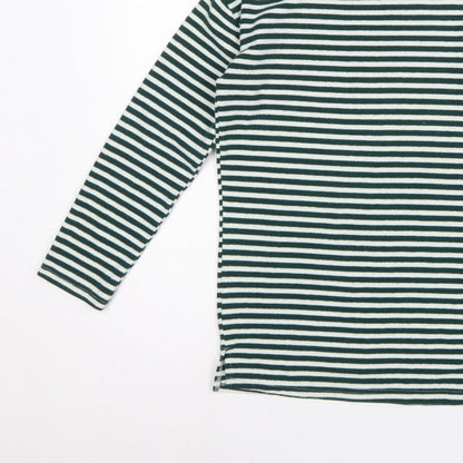 New Look Women Green White Striped Roll Neck Basic Top UK 14