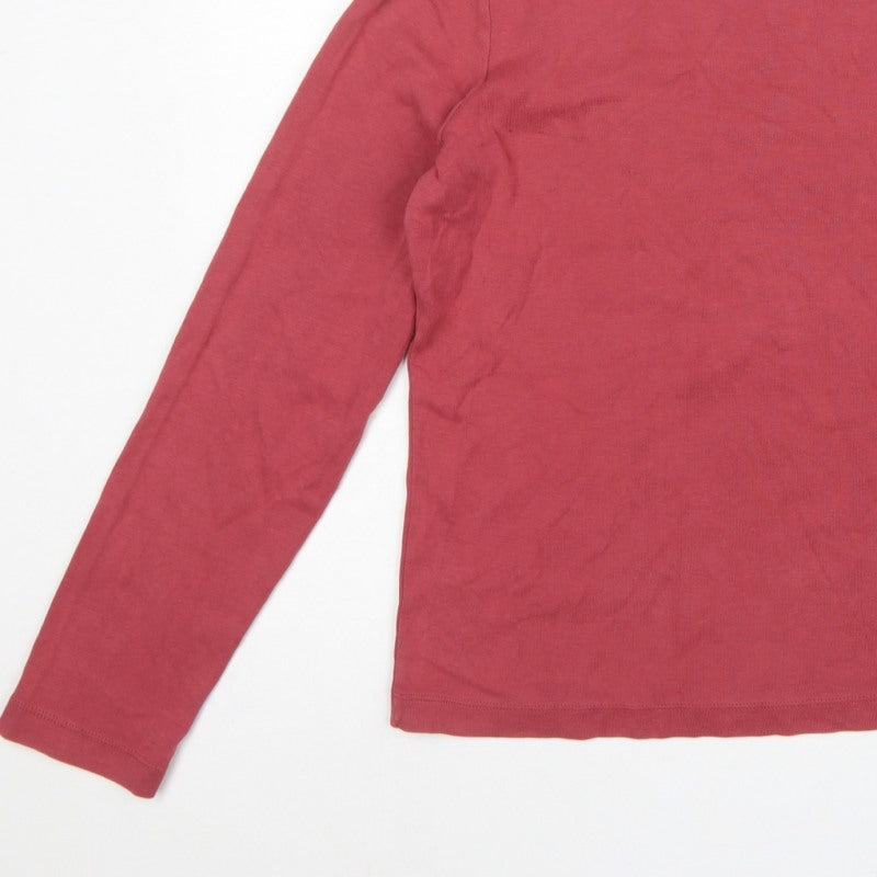 Lauren Ralph Lauren Women's Pink M Basic Cotton Long Sleeve T-Shirt