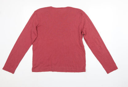 Lauren Ralph Lauren Women's Pink M Basic Cotton Long Sleeve T-Shirt