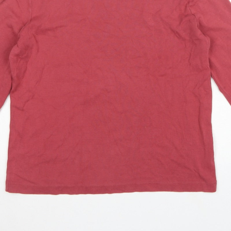 Lauren Ralph Lauren Women's Pink M Basic Cotton Long Sleeve T-Shirt