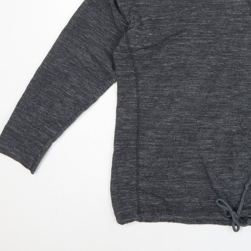 Next Women Grey Size 16 Lightweight Knit Drawstring Hem Sweatshirt
