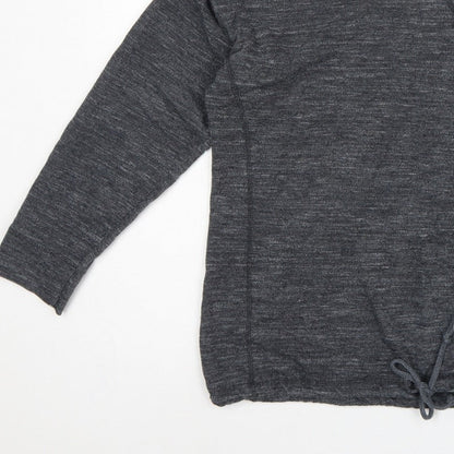 Next Women Grey Size 16 Lightweight Knit Drawstring Hem Sweatshirt