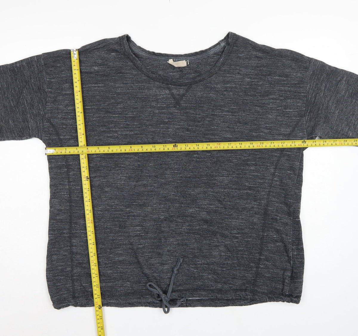 Next Women Grey Size 16 Lightweight Knit Drawstring Hem Sweatshirt